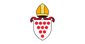 Churchill church; colour Diocese of Worcster Shield logo